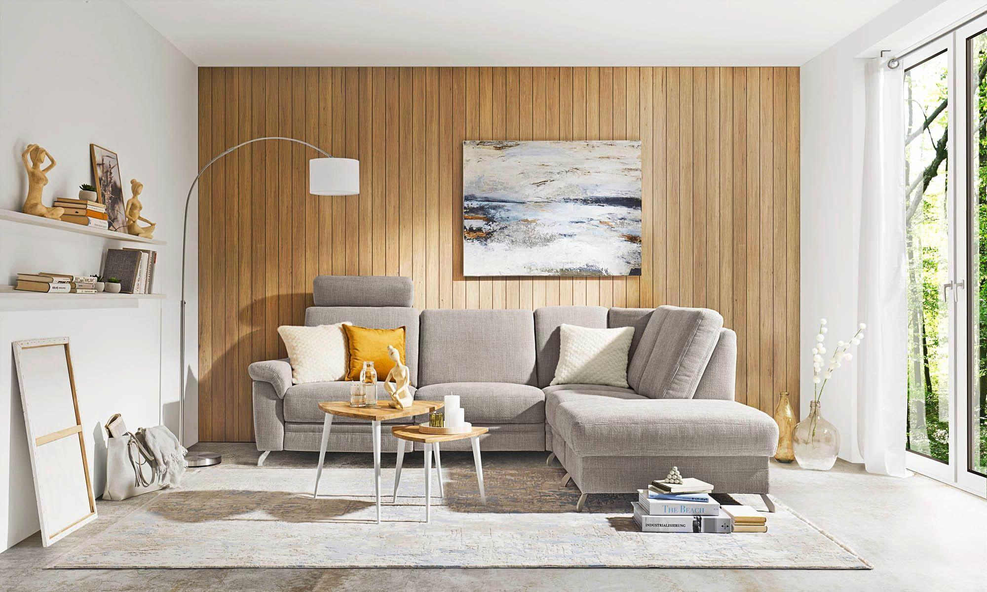 Polstergarnitur Calma mit weichen Kissen – zeitloses Design für entspannte Stunden