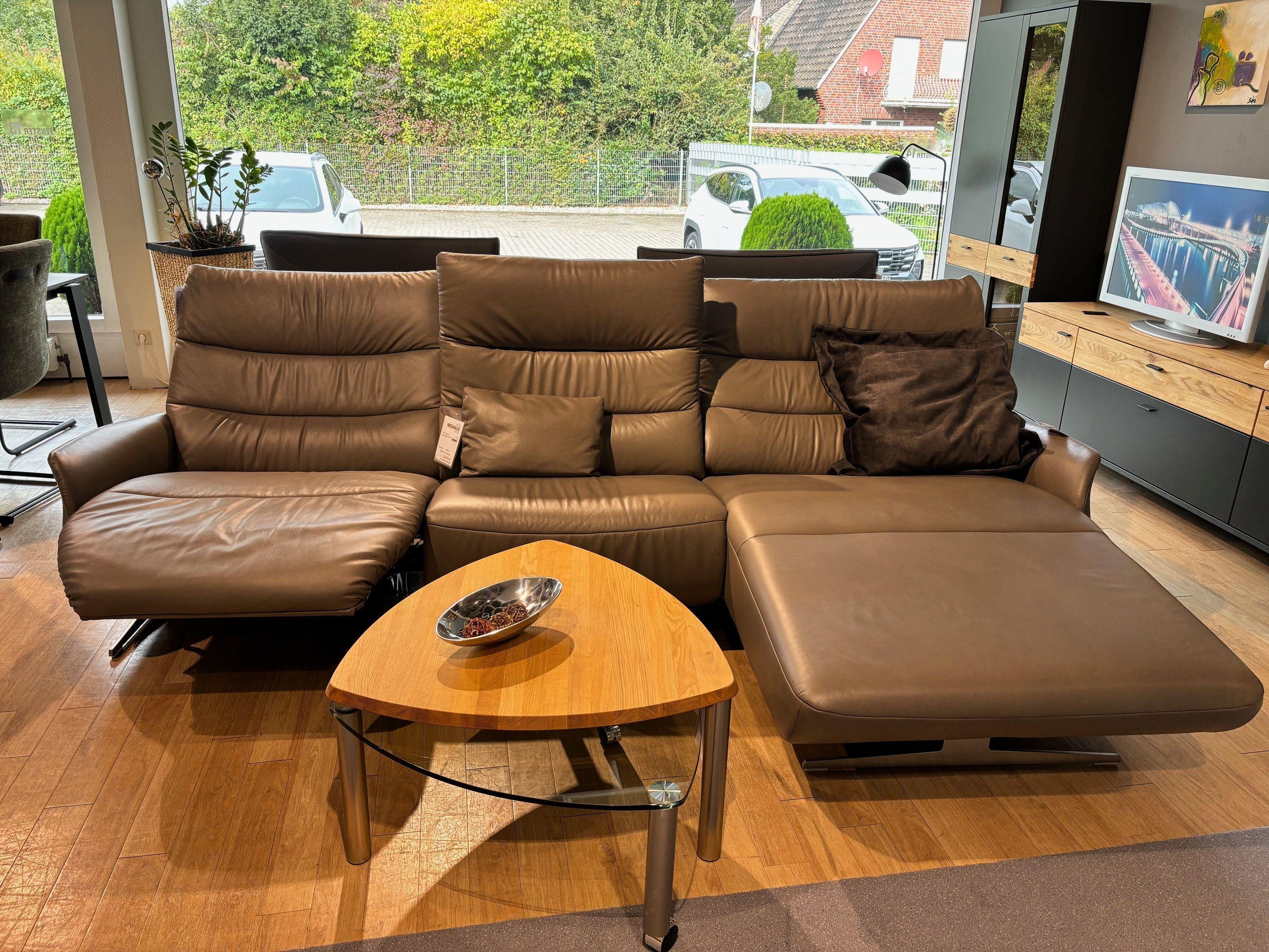 Eckgarnitur 4050 Leder: Soft-Nappa shadow.