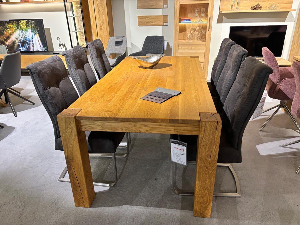 Stuhlgruppe „Talena“ Stoff: Büffellederoptik anthrazit