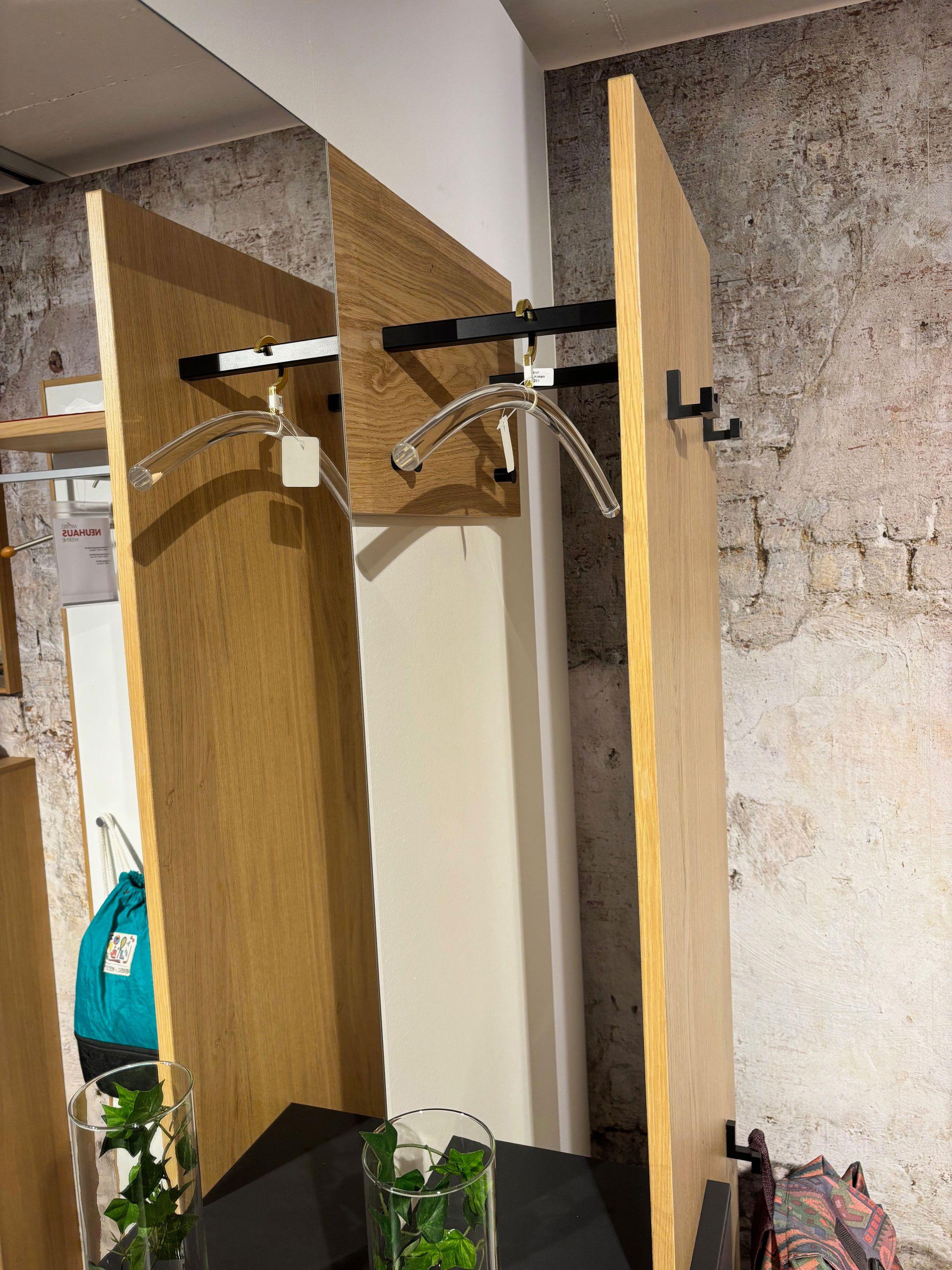 Garderoben  Garderobenkombi "Malaga" Anthrazit Lack, Wildeiche bianco